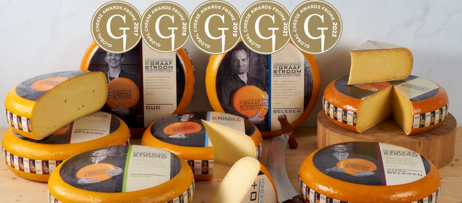 5 TIMES IN A ROW GOLD AT THE GLOBAL CHEESE AWARDS