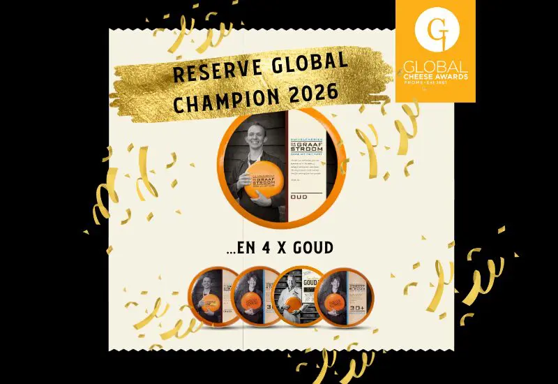 De Graafstroom Oud Reserve Champion bij Global Cheese Awards 2026!