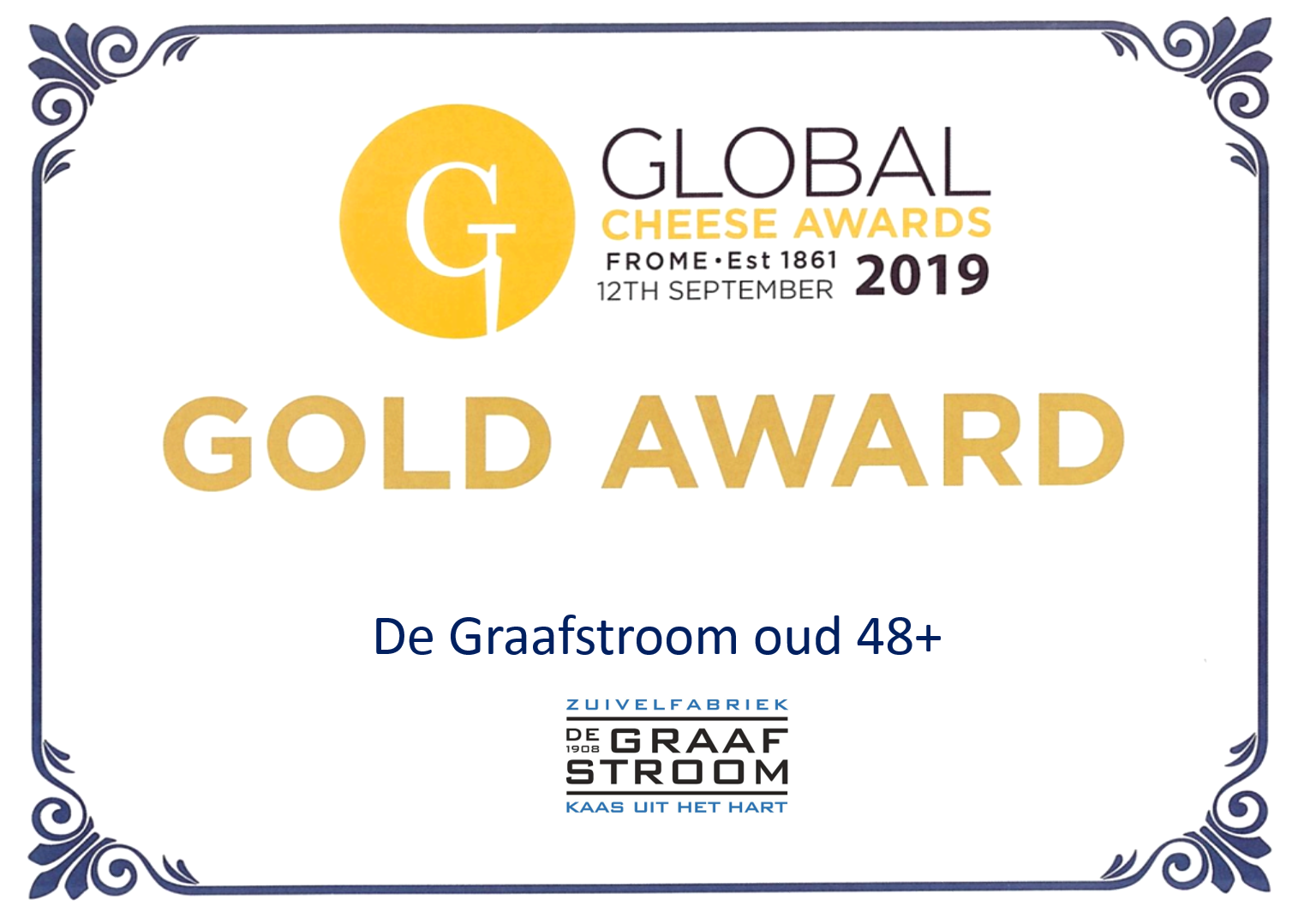 Global Cheese Awards 2019: De Graafstroom voor de derde keer op rij de beste Nederlandse kaas!