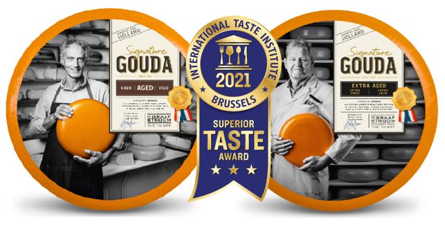 Signature Gouda Aged en Extra Aged bekroond met 3 sterren op de Superior Taste Award!