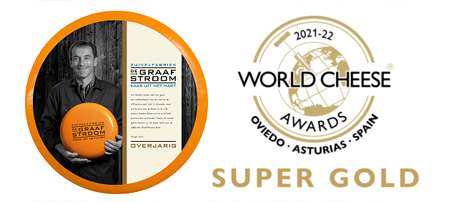 De Graafstroom Overjarig in de prijzen: De kaas wint Super Gold tijdens de World Cheese Awards 2021