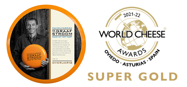 De Graafstroom Overjarig in de prijzen: De kaas wint Super Gold tijdens de World Cheese Awards 2021